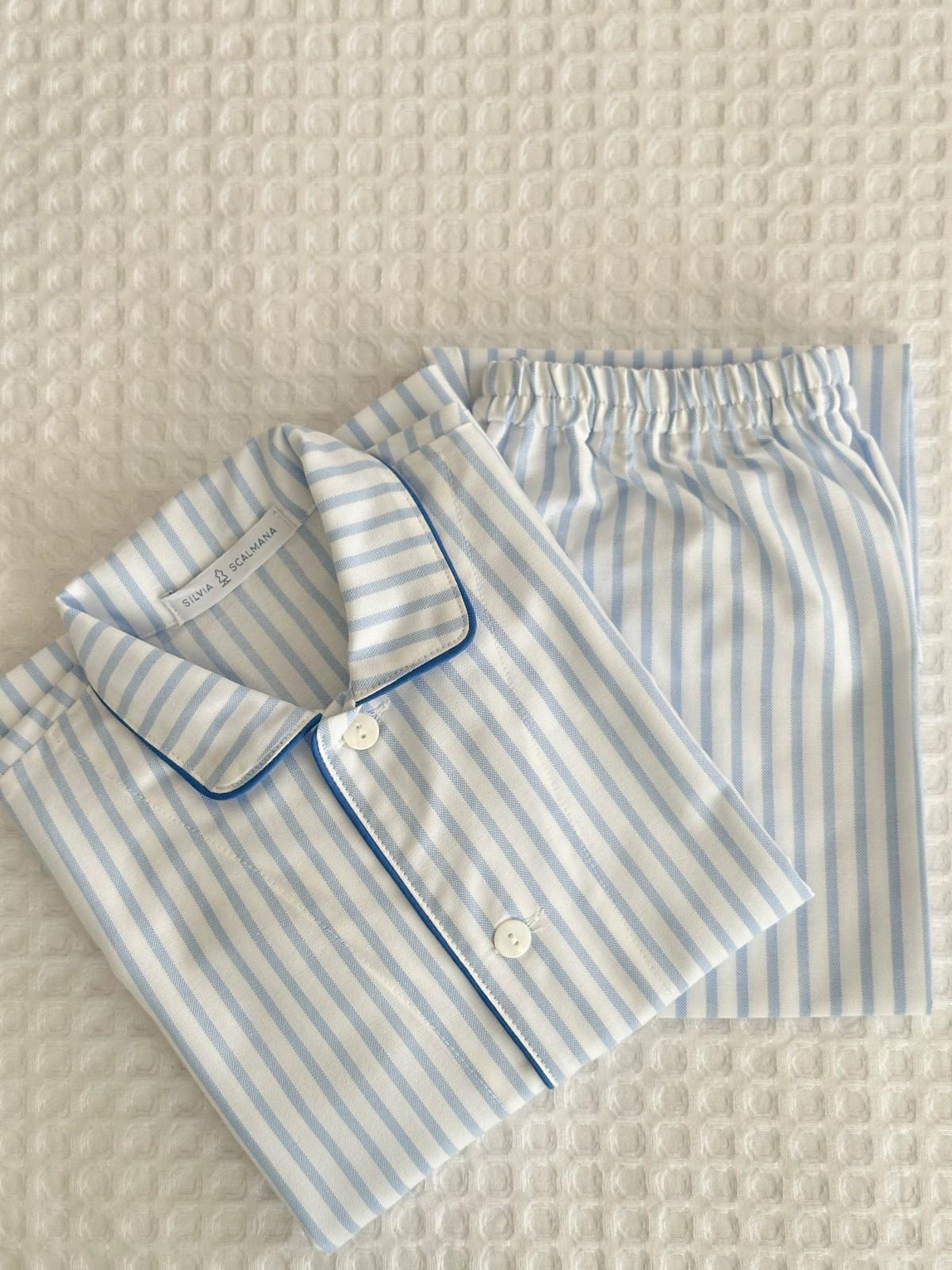 COMPLETO BIMBO BASTONCINO AZZURRO PROFILO AZZURRO COBFBAS AZZAZO SILVIA SCALMANA 