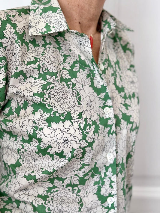 CAMICIA LIBERTY DONNA "COSTUME" VERDE CADL COSTUMEVERDE SILVIA SCALMANA 