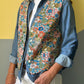 GILET LIBERTY DONNA "RAINBOW GARDEN" GILETLIB RAINBOWGARDEN SILVIA SCALMANA 
