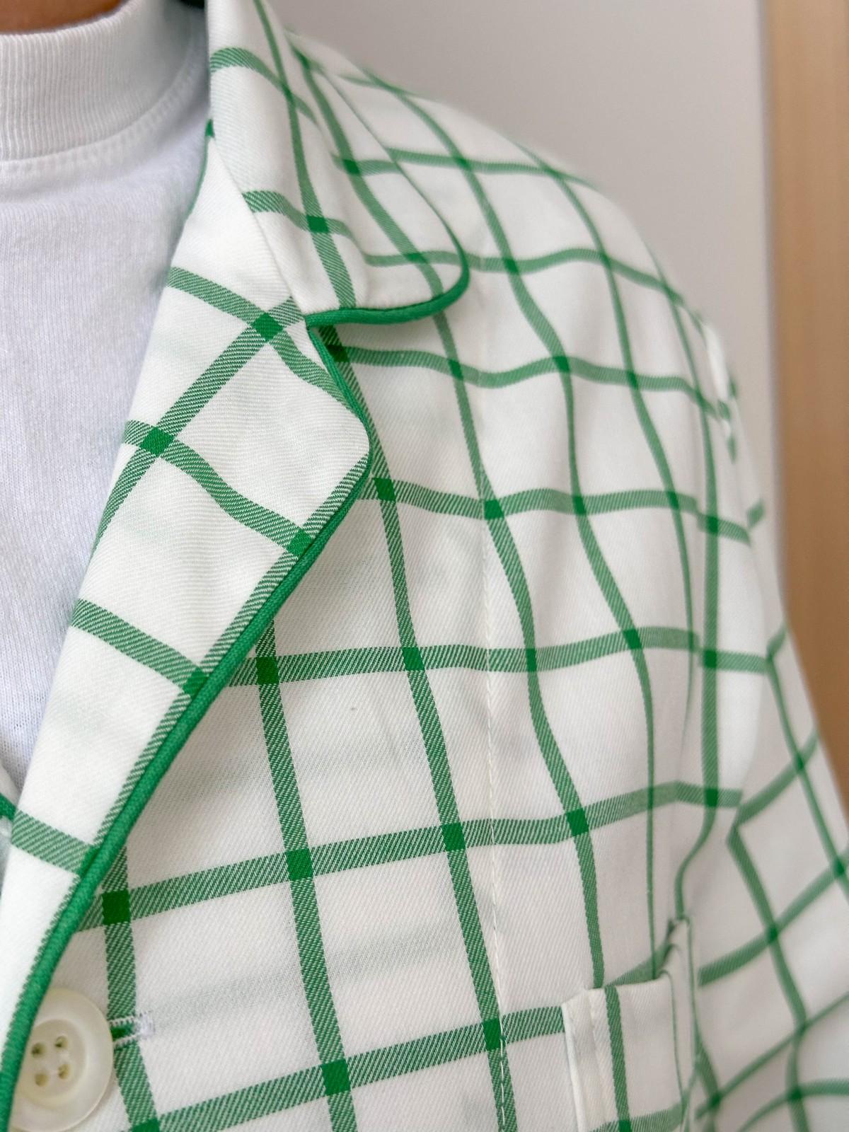 COMPLETO UOMO FINESTRATO VERDE COUFFIN BIAVER SILVIA SCALMANA 