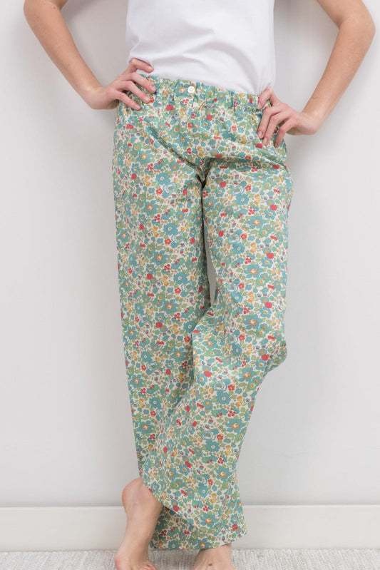PANTALONI LIBERTY DONNA BESTY VERDE PADL BETSYVERDE SILVIA SCALMANA 