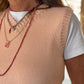 GILET DONNA COTONE ALBICOCCA GILTD CALB SILVIA SCALMANA 