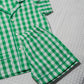 COMPLETO CORTO BAMBINO QUADRONE PRATO PROFILO VERDE CCBPQDR PRTVER SILVIA SCALMANA 