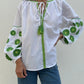 CAMICIA FIORE VERDE FIORE VERDE CASA DEL BIANCO 