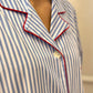 PIGIAMA DONNA BASTONCINO AZZURRO PROFILO ROSSO CODPBAS AZOROS SILVIA SCALMANA 