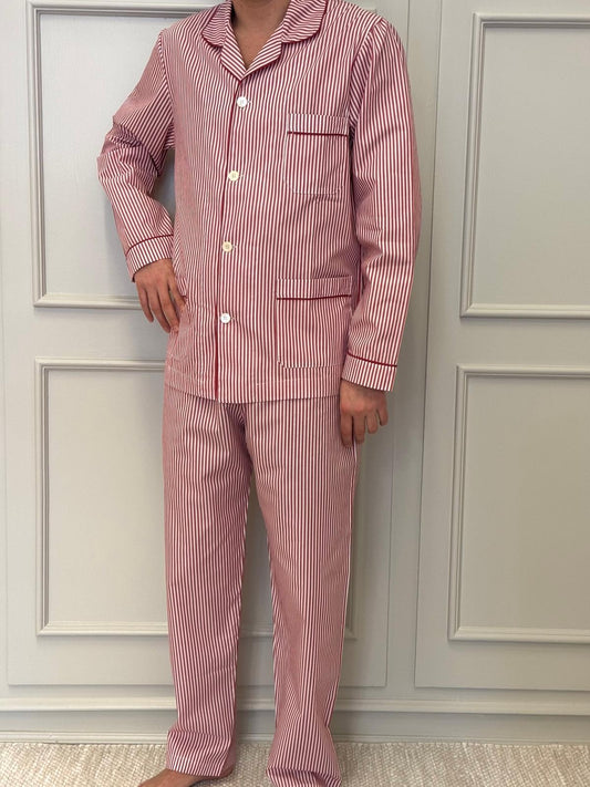 PIGIAMA UOMO BASTONCINO BORDEAUX PROFILO BORDEAUX COUPBAS BRDBRD SILVIA SCALMANA 