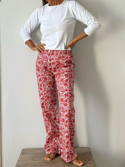 PANTALONI LIBERTY DONNA "SAMBOURNE" PDLIB SAMBOURNEROSSO SILVIA SCALMANA 