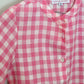 CAMICIA BAMBINO IN LINO QUADRO FRAGOLA CKBIQDR FRG SILVIA SCALMANA 