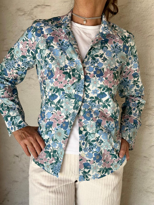 CAMICIA DONNA LIBERTY "CLARABELL" AZZURRO CADL CLARABELLAZZURRO SILVIA SCALMANA 