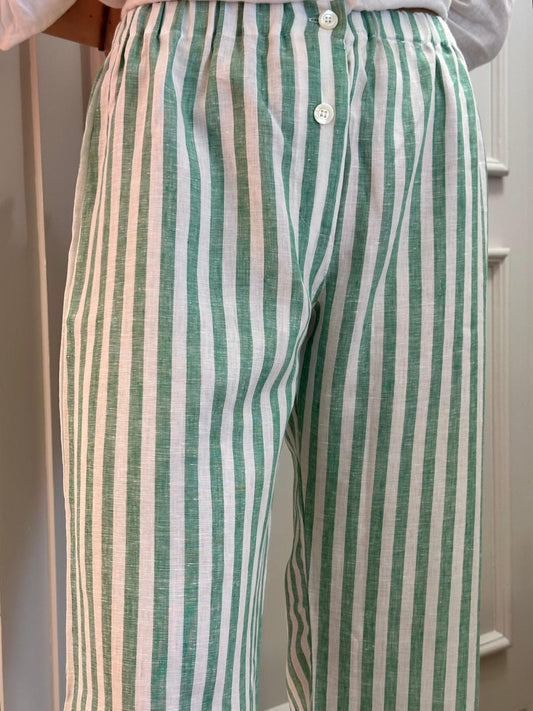 PANTALONI DONNA LINO TAGLIATELLA VERDE PADITAG VER SILVIA SCALMANA 