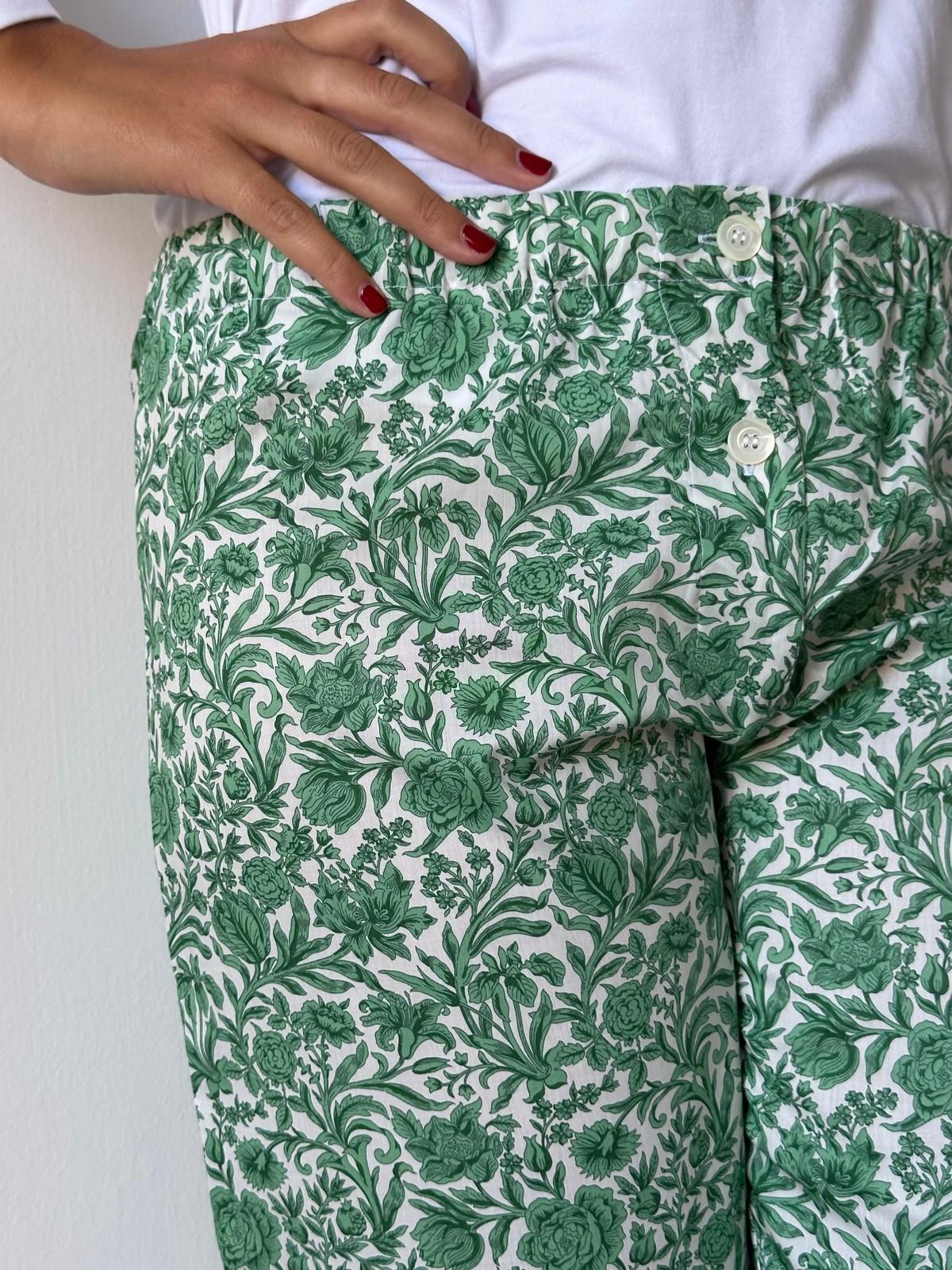 PANTALONI LIBERTY DONNA "SAMBOURNE" VERDE PADL SAMBOURNEVERDE SILVIA SCALMANA 