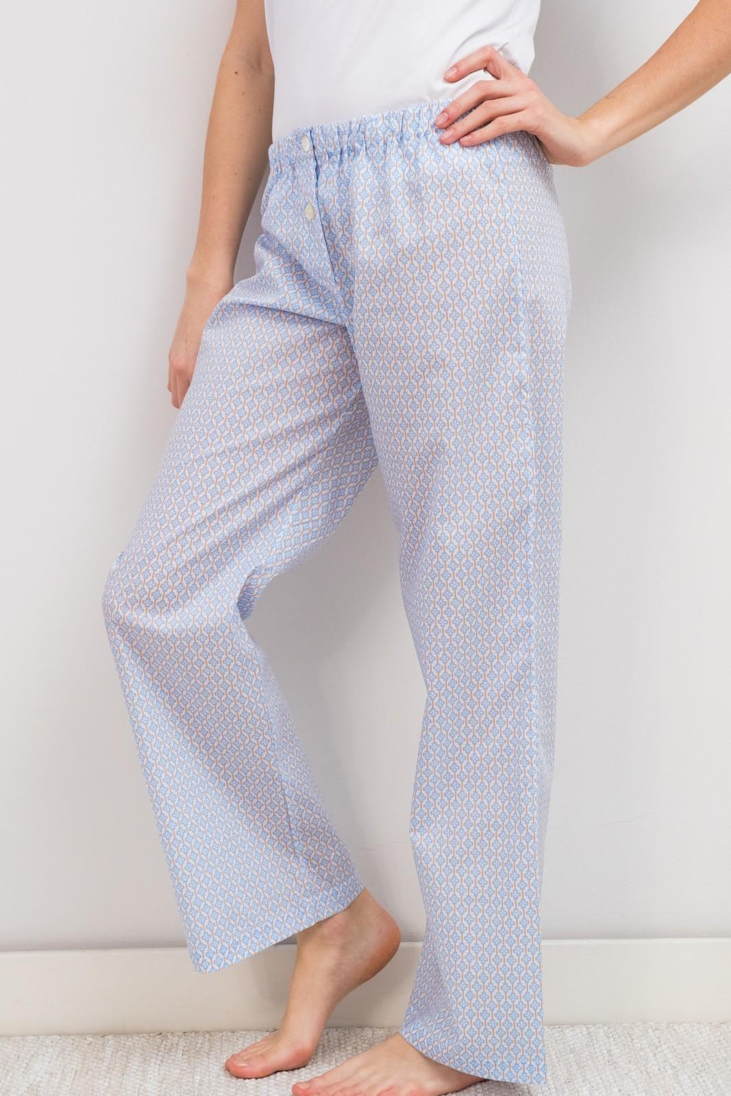 PANTALONI LIBERTY DONNA CLOVER FIELDS AZZURRO PADL CLOVERAZZURRO SILVIA SCALMANA 