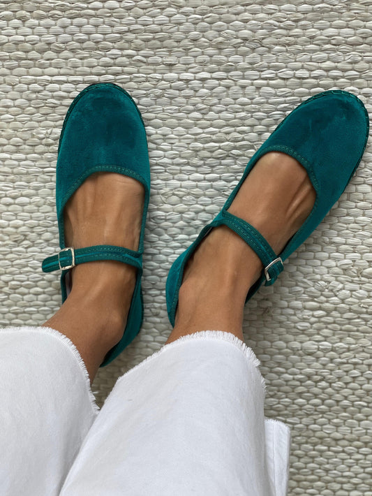 FRIULANE DONNA CINTURINO VERDE PETROLIO