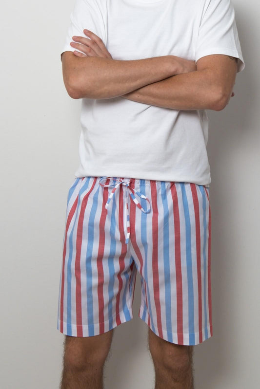 PANTALONE CORTO UOMO TAGLIATELLA MISTA AZZURRO ROSSO PCUPTAG AZZROS SILVIA SCALMANA 