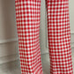 PANTALONI DONNA LINO QUADRO ROSSO PADIQDR ROS SILVIA SCALMANA 