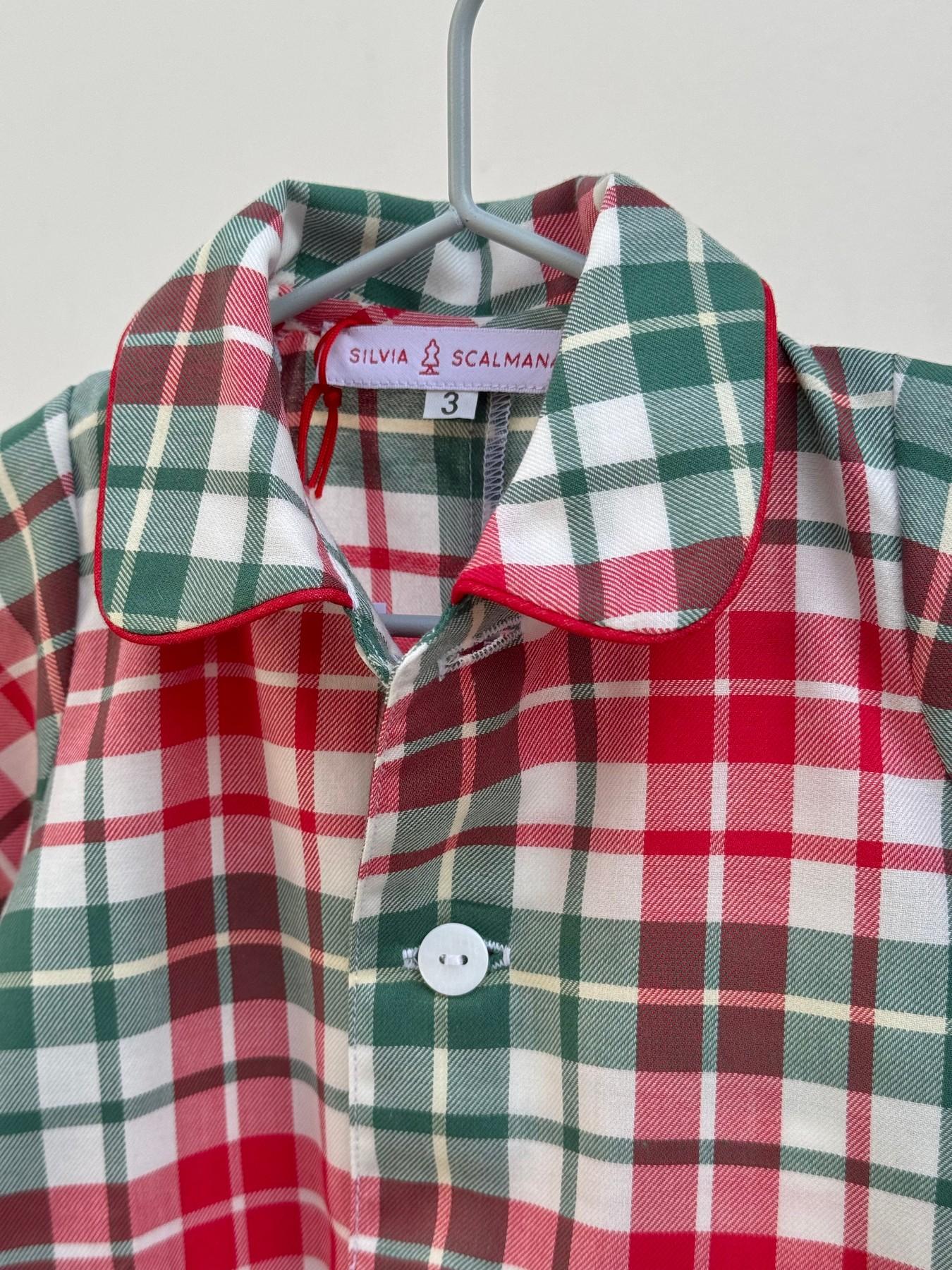 TUTINA BEBE' IN FLANELLA SCOZZESE VERDE/ROSSO TBFLSCOZZ VERDEROSSO SILVIA SCALMANA 