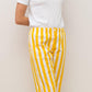 PANTALONI POPELINE DONNA RAGLIATELLA GIALLA PADPTAG GIA SILVIA SCALMANA 