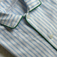 CHILDREN'S FLANNEL PAJAMAS WITH BLUE/GREEN STRIPES