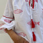 CAMICIA PESCE ROSSO PESCEC A# CASA DEL BIANCO 