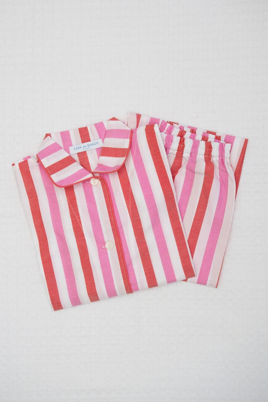 COMPLETO BAMBINO TAGLIATELLA MISTA FRAGOLA/ROSSO PROFILO ROSA COBPFRG ROSRSA SILVIA SCALMANA 