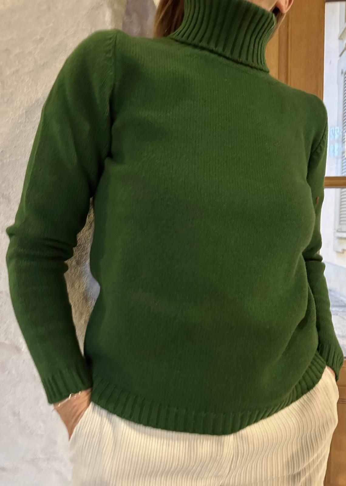 GOLF COLLO ALTO DONNA VERDE LAURO CALT VERDELAURO SILVIA SCALMANA 