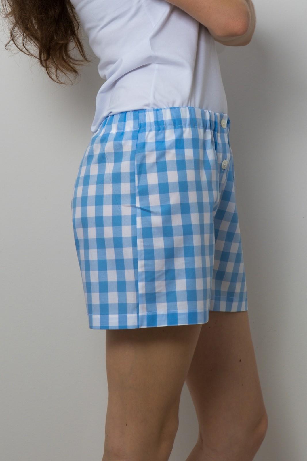 SHORTS DONNA QUADRONE AZZURRO SHDPQDR AZZ SILVIA SCALMANA 
