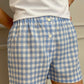 SHORTS DONNA LINO QUADRO AZZURRO SHDIQDR AZZ SILVIA SCALMANA 