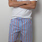 PANTALONE CORTO UOMO RIGA FONDO AZZURRO/ROSSO PCUPRFO AZZ SILVIA SCALMANA 
