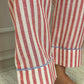 PIGIAMA DONNA IN LINO TAGLIATELLA ROSSA ROFILO AZZURRO CODITAG ROSAZZ SILVIA SCALMANA 