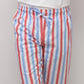 PANTALONI POPELINE UOMO TAGLIATELLA MISTA AZZURRO/ROSSO PAUPAZZ ROS SILVIA SCALMANA 