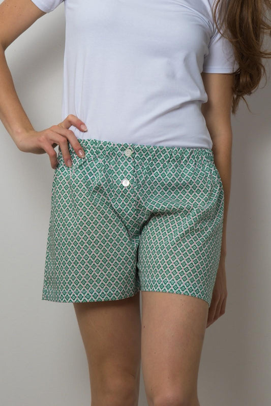 SHORTS LIBERTY DONNA CLOVER FIELDS VERDE SHDL CLOVERVERDE SILVIA SCALMANA 