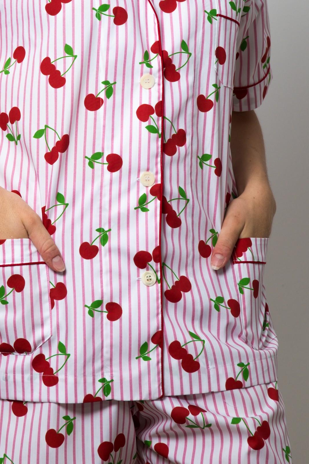 COMPLETO CORTO DONNA RIGA FRAGOLA STAMPA CILIEGIA CCDPSTA CILIEGIA SILVIA SCALMANA 