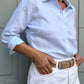 CAMICIA DONNA LINO AZZURRO