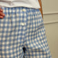 PANTALONI DONNA LINO QUADRO AZZURRO PADIQDR AZZ SILVIA SCALMANA 