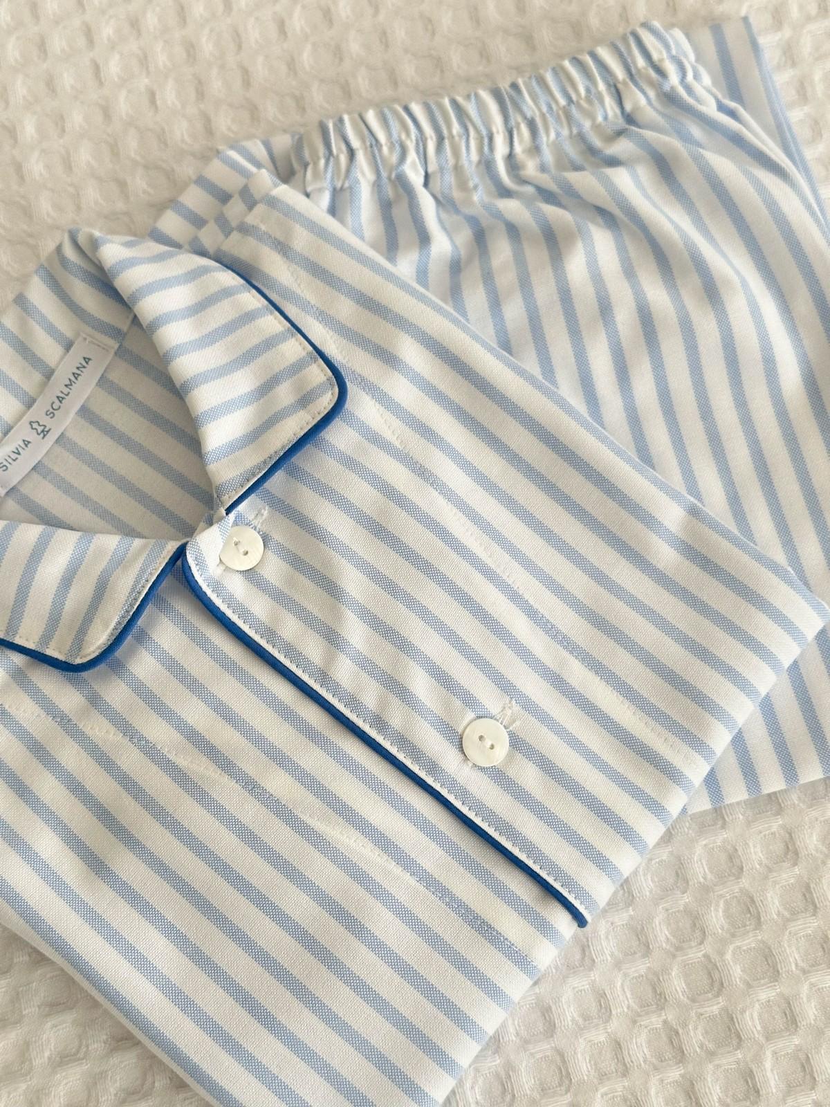 COMPLETO BIMBO BASTONCINO AZZURRO PROFILO AZZURRO COBFBAS AZZAZO SILVIA SCALMANA 