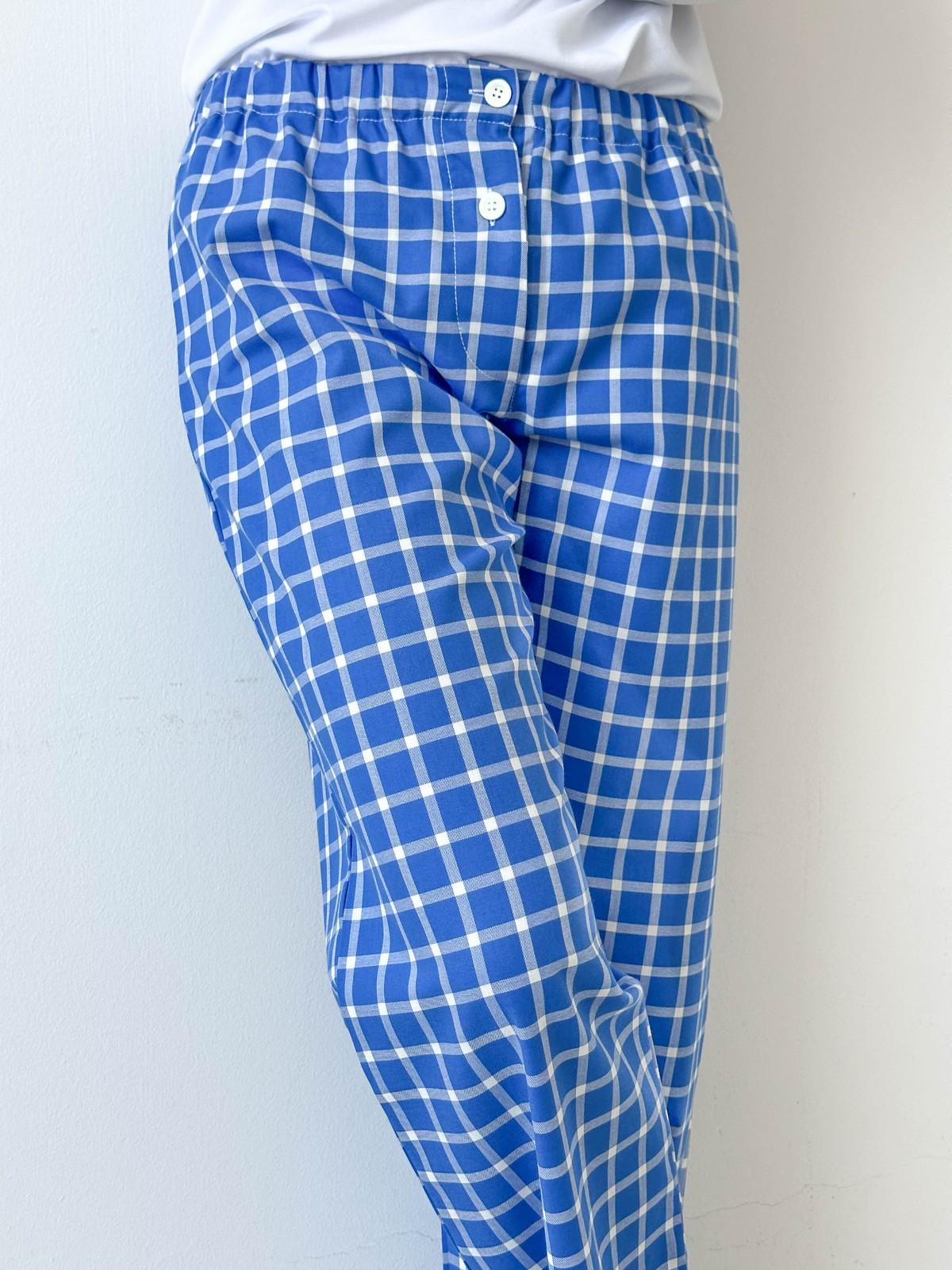 PANTALONI DONNA FINESTRATO FONDO BLUETTE PADFFIN BLU SILVIA SCALMANA 