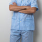 COMPLETO CORTO UOMO RIGONE AZZURRO PROFILO AZZURRO CCUPRGO AZZAZZ SILVIA SCALMANA 