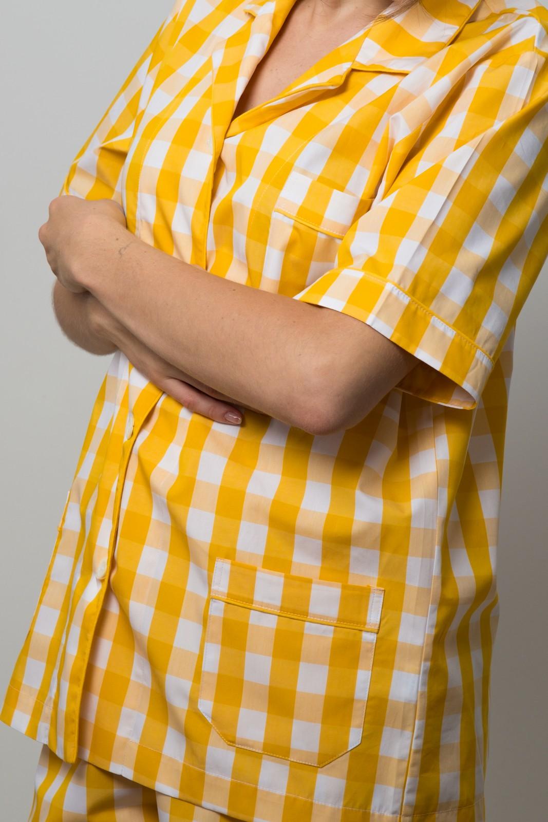 COMPLETO CORTO DONNA QUADRONE GIALLO PROFILO GIALLO CCDPQDR GIAGIA SILVIA SCALMANA 