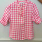 CAMICIA BAMBINO IN LINO QUADRO FRAGOLA CKBIQDR FRG SILVIA SCALMANA 