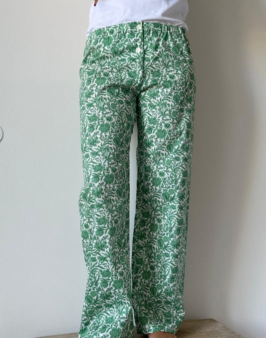 PANTALONI LIBERTY DONNA "SAMBOURNE" VERDE PADL SAMBOURNEVERDE SILVIA SCALMANA 