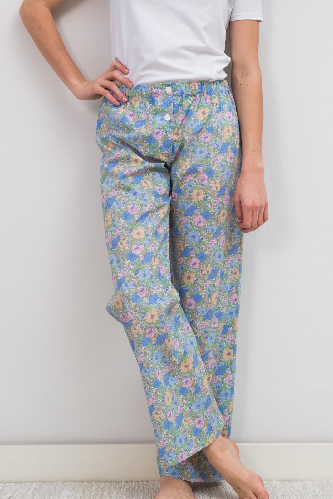 PANTALONI LIBERTY MEADOW SONG AZZURRO PADL MEADOWSONGAZZURRO SILVIA SCALMANA 