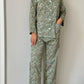 LIBERTY WOMEN'S "POPPY AND DAISY" GREEN PAJAMAS