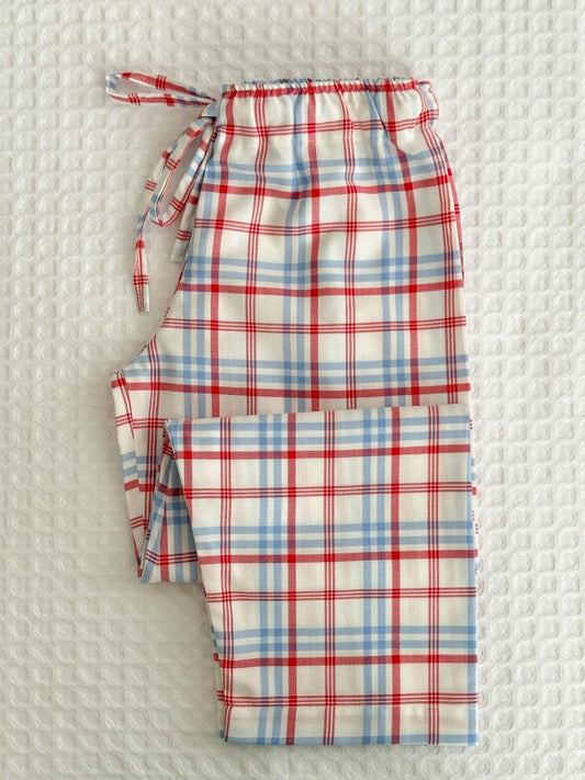 PANTRALONI BIMBO SCOZZESE AZZURRO/ROSSO PABFSCO AZZ SILVIA SCALMANA 