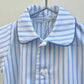 TUTINA BEBE' IN FLANELLA RIGA AZZURRA TBFLRIGAAZZ AZZURRO SILVIA SCALMANA 