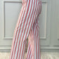 PANTALONI DONNA RIGONE ROSSO/AZZURRO PADPRGO ROS SILVIA SCALMANA 