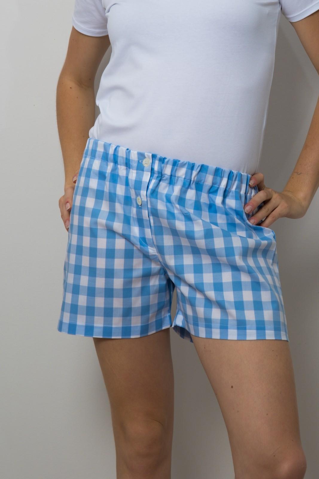 SHORTS DONNA QUADRONE AZZURRO SHDPQDR AZZ SILVIA SCALMANA 