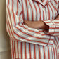 PIGIAMA DONNA RIGONE ROSSO/AZZURRO PROFILO ROSSO