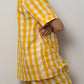 COMPLETO CORTO DONNA QUADRONE GIALLO PROFILO GIALLO CCDPQDR GIAGIA SILVIA SCALMANA 