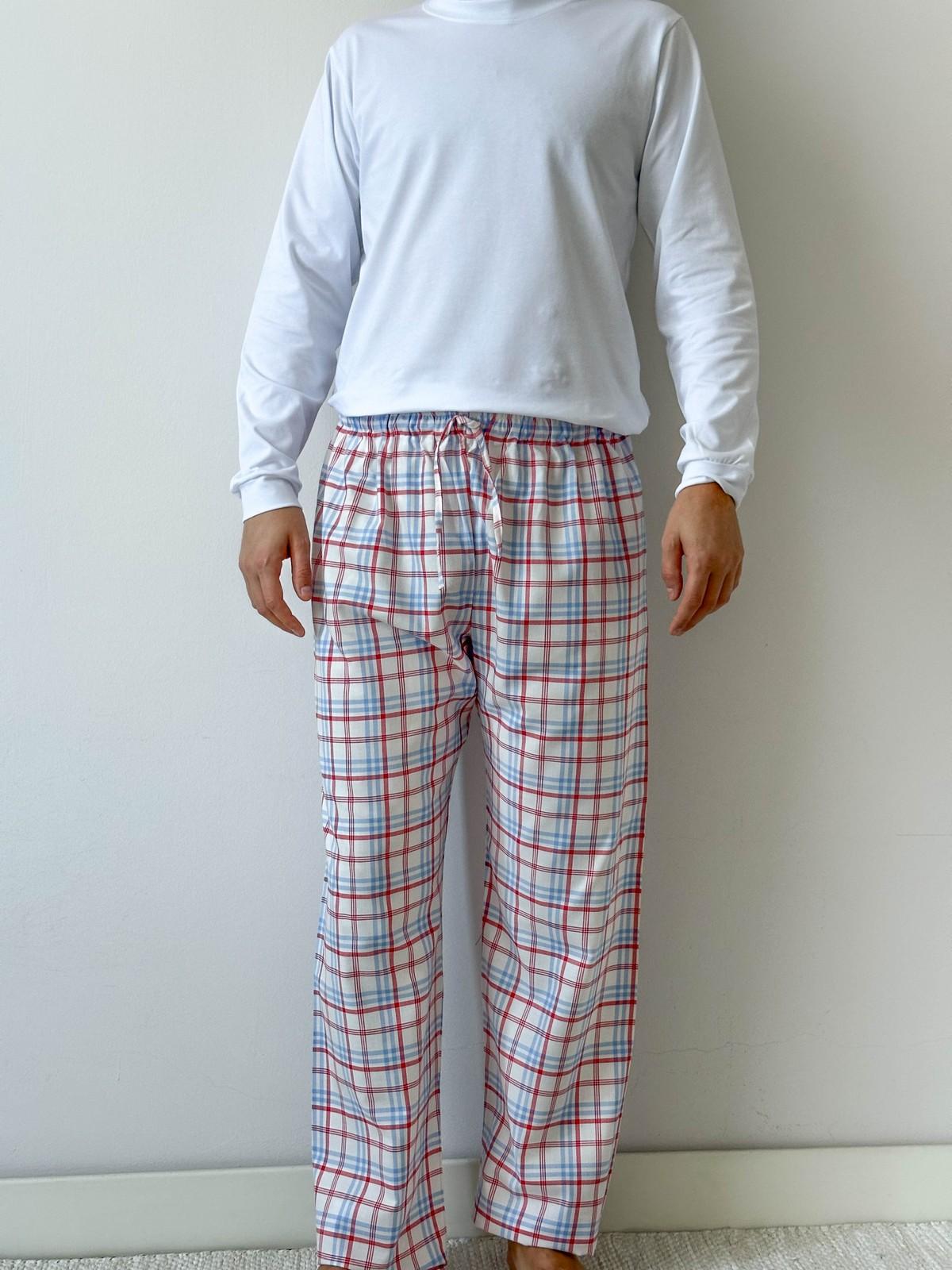 PANTALONI UOMO SCOZZESE AZZURRO/ROSSO PAUFSCO AZZ SILVIA SCALMANA 