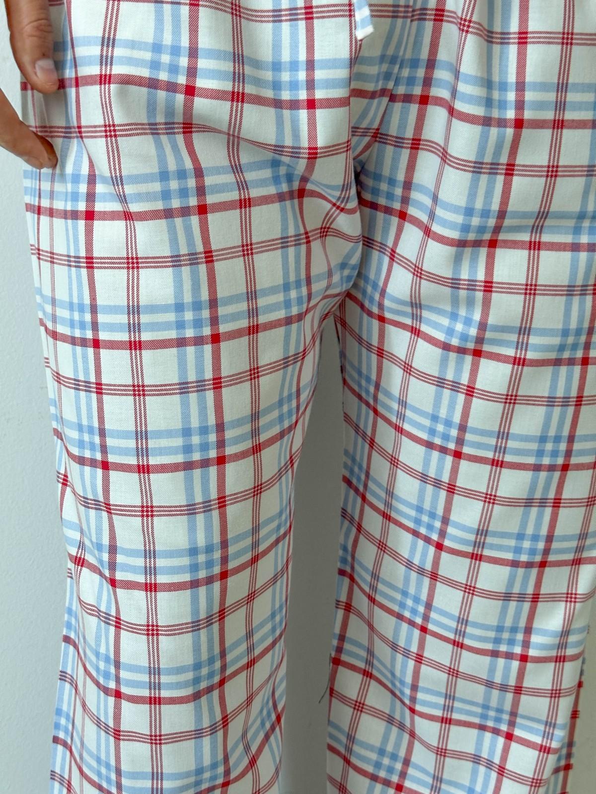 PANTALONI UOMO SCOZZESE AZZURRO/ROSSO PAUFSCO AZZ SILVIA SCALMANA 